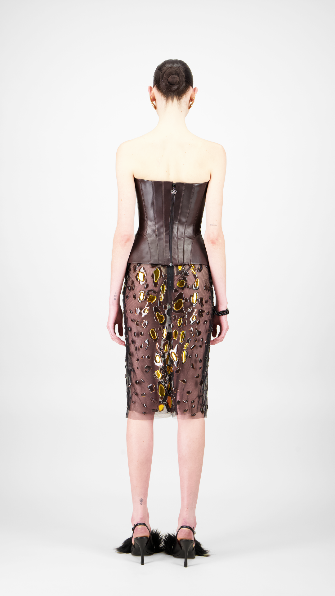 Leopard Tulle Short Skirt