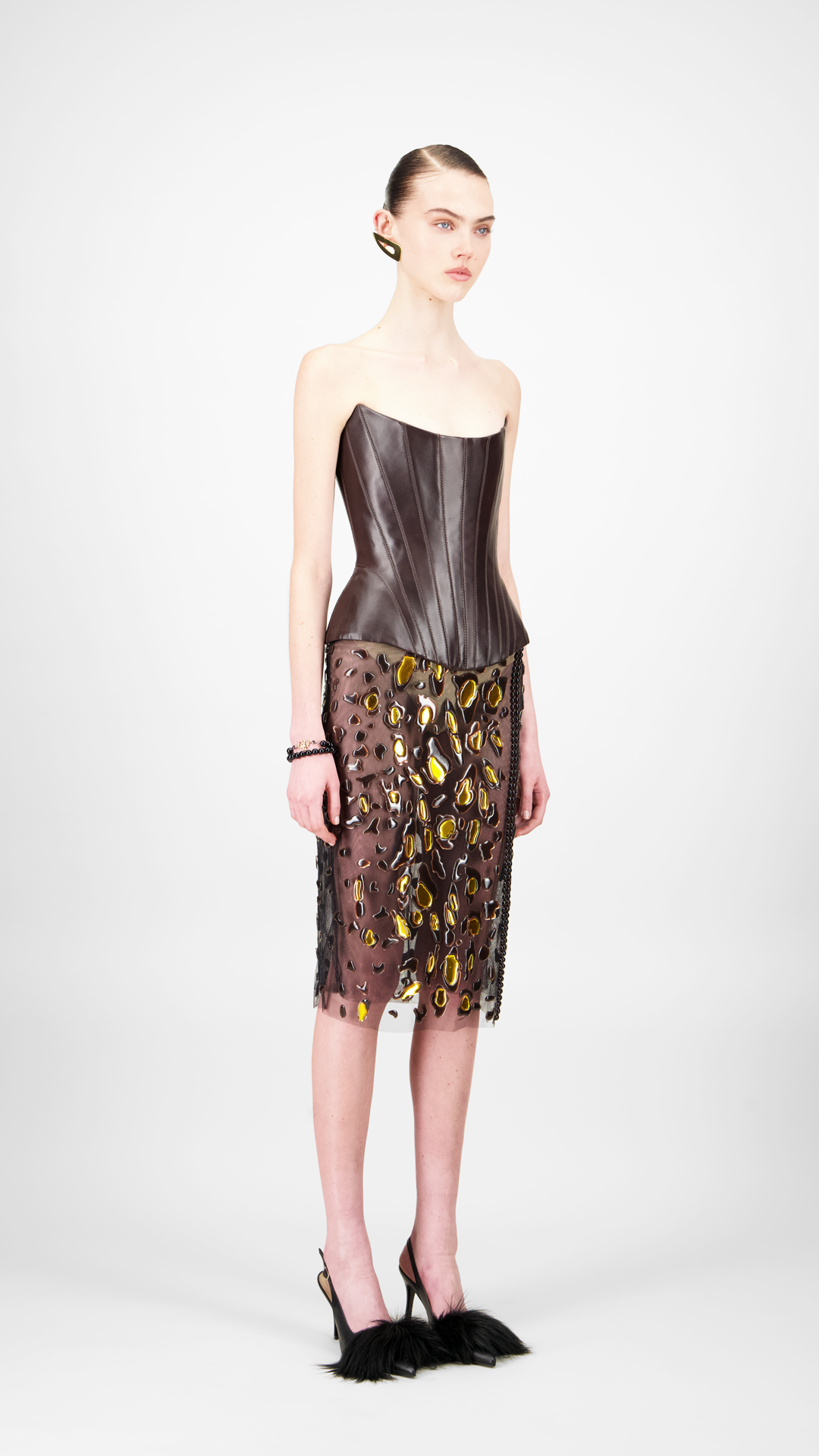 Leopard Tulle Short Skirt