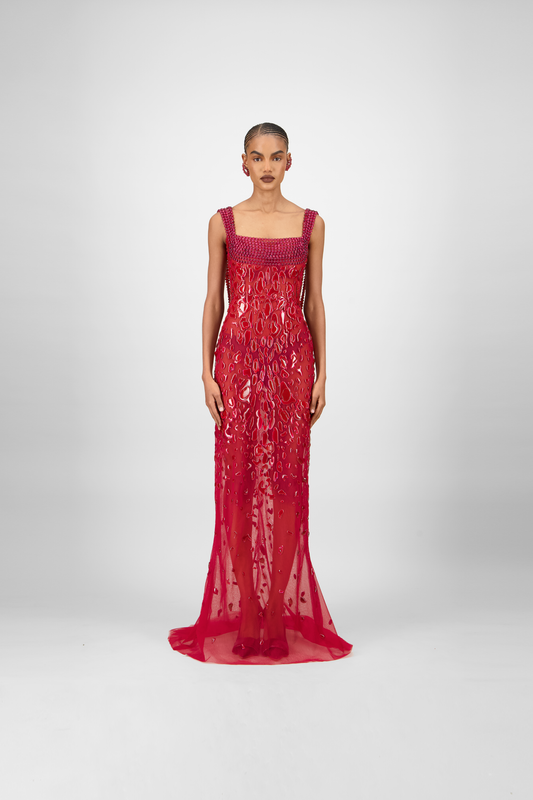 Beaded Long Dress