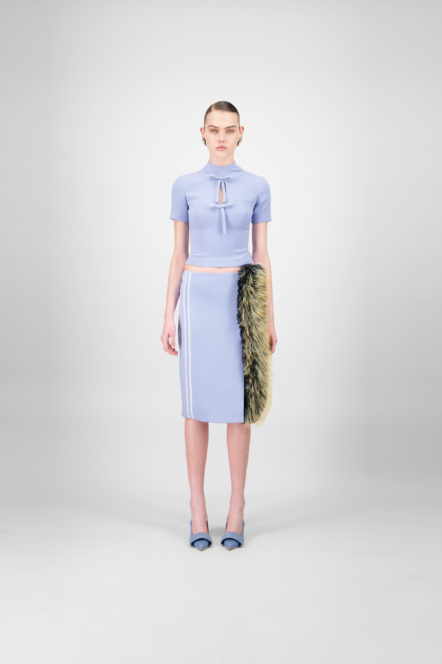 Crepe Short Skirt