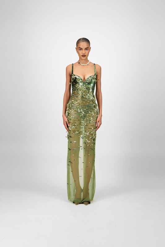 Beaded Long Dress