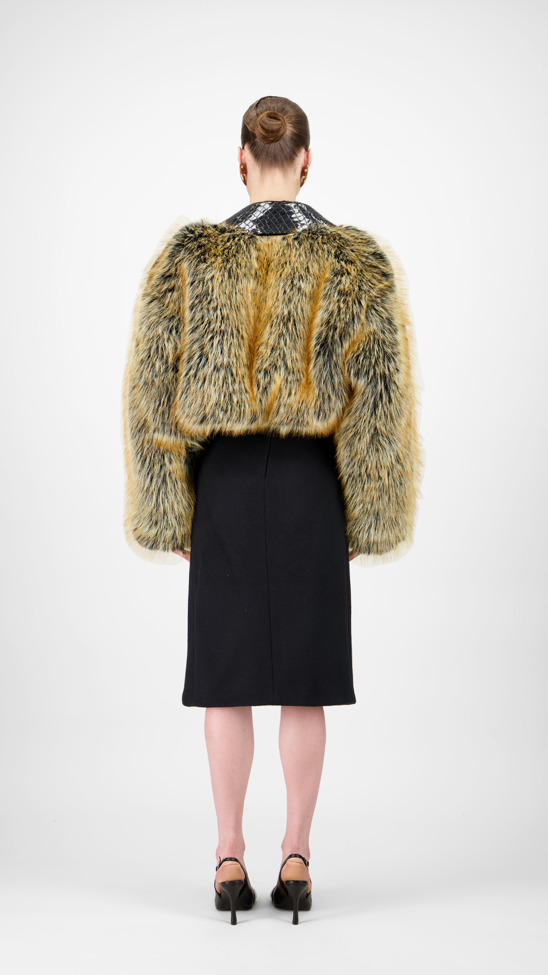 Low Waisted Wool Short Skirt