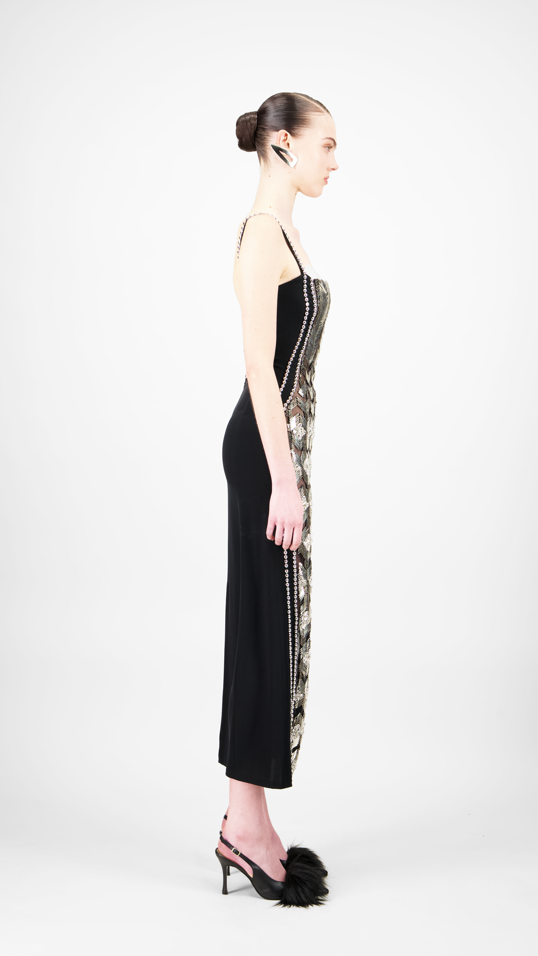 Metallic Midi Dress