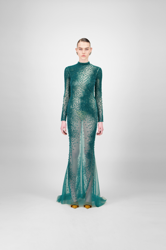 Beaded Long Dress