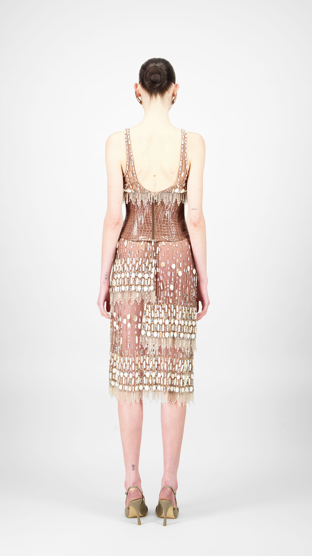Layered Beaded Short Dress