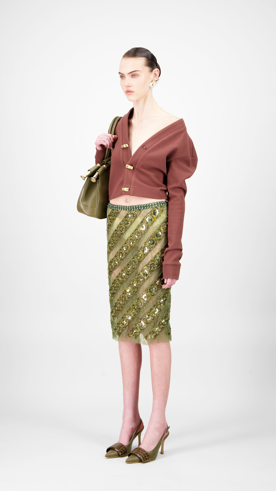 Cropped Wool Cardigan