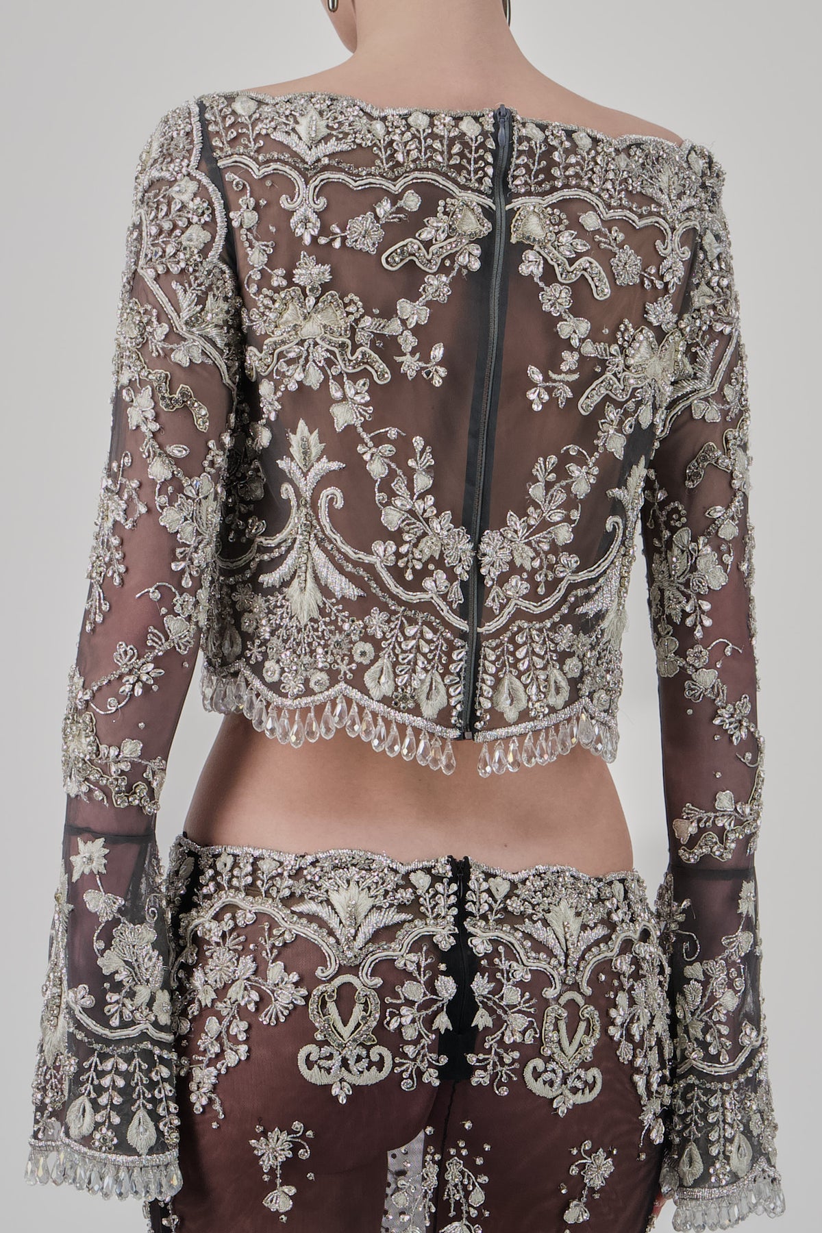 Beaded Tulle Top