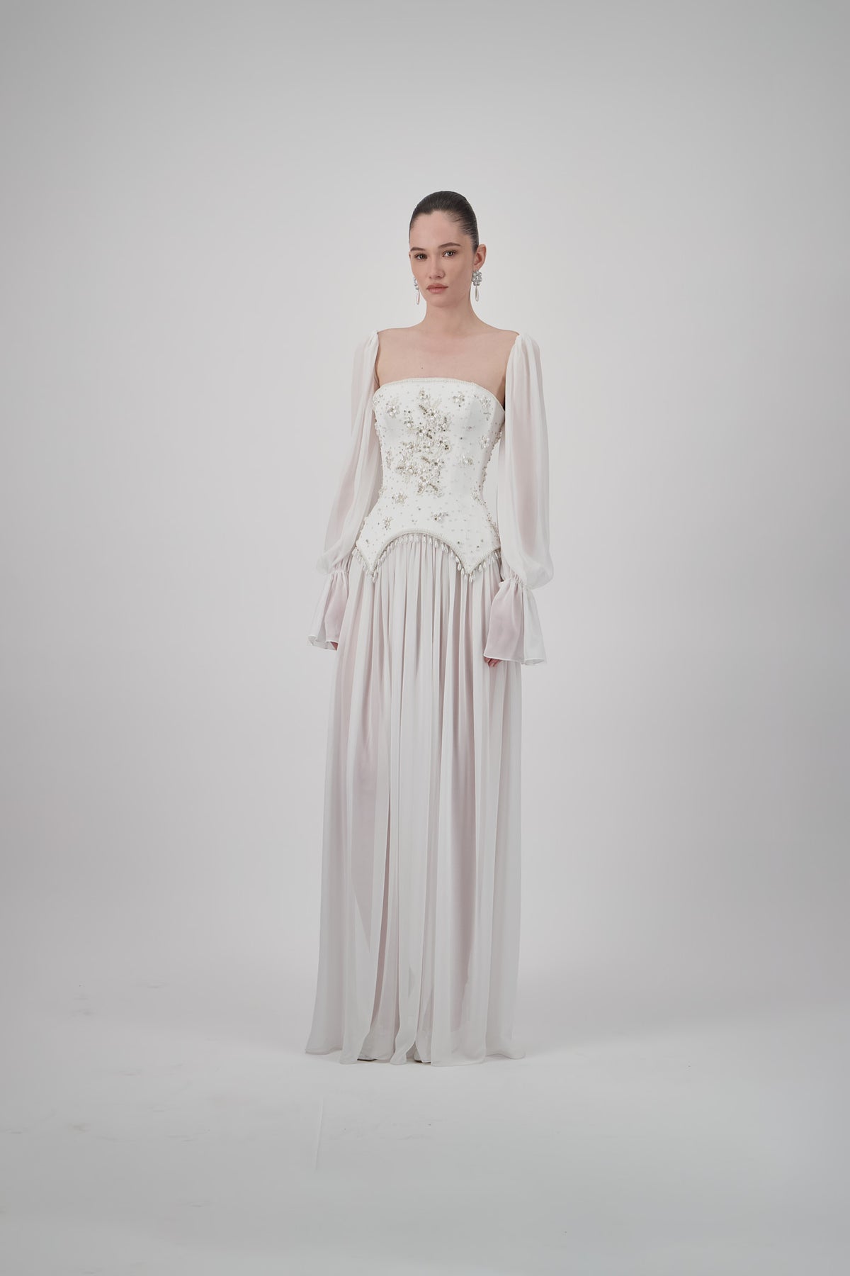 Georgette Embellished Long Dress