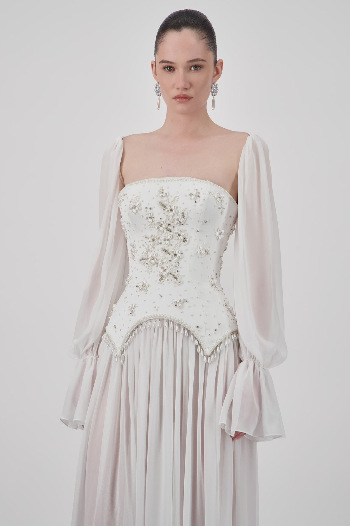 Georgette Embellished Long Dress
