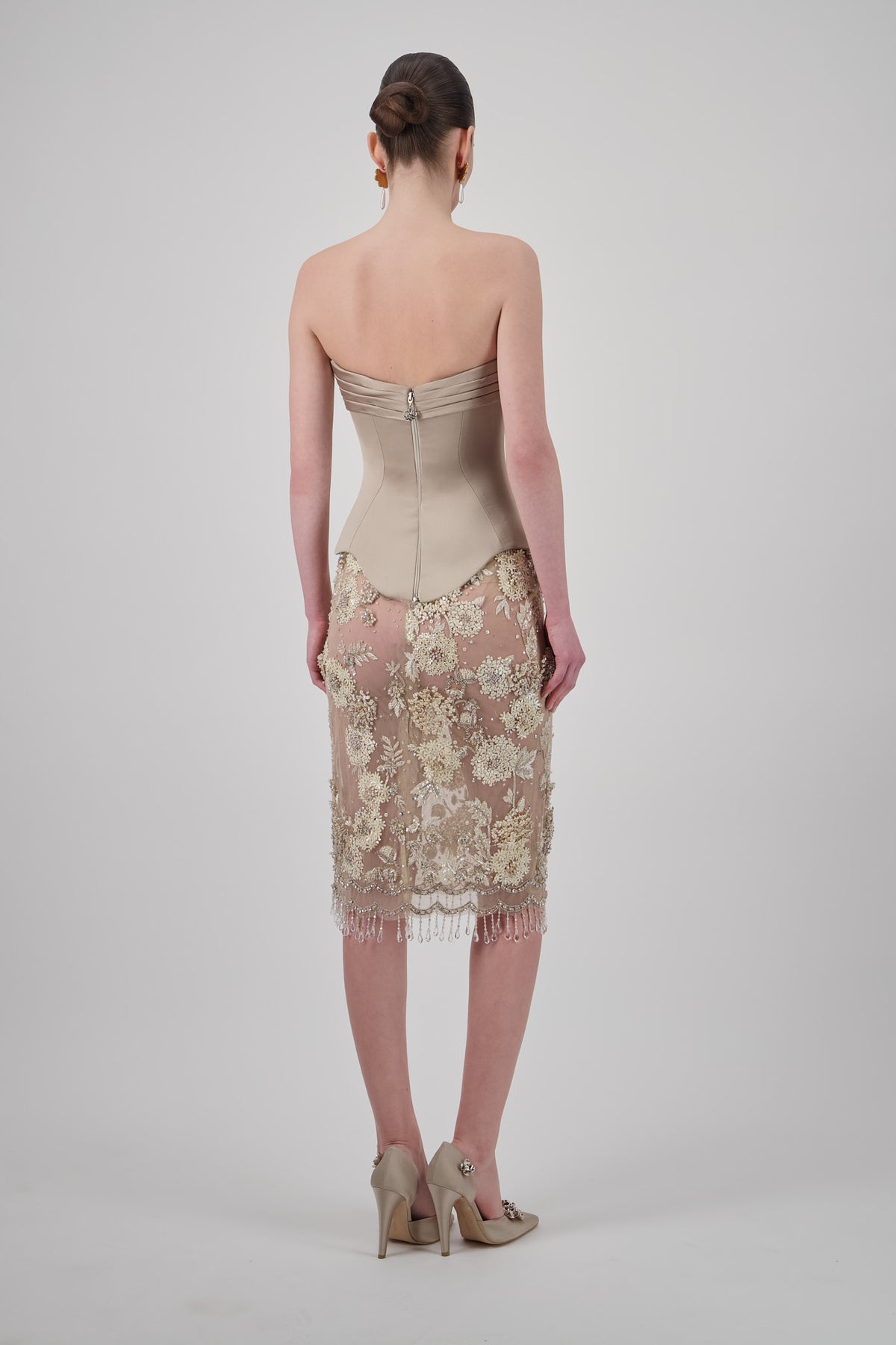 Satin Pleated Corset