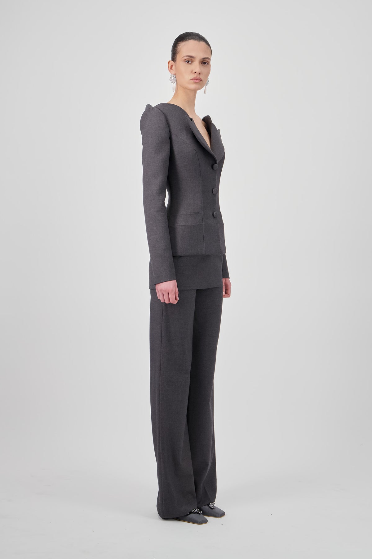 Tailored Wool Mini Skirt
