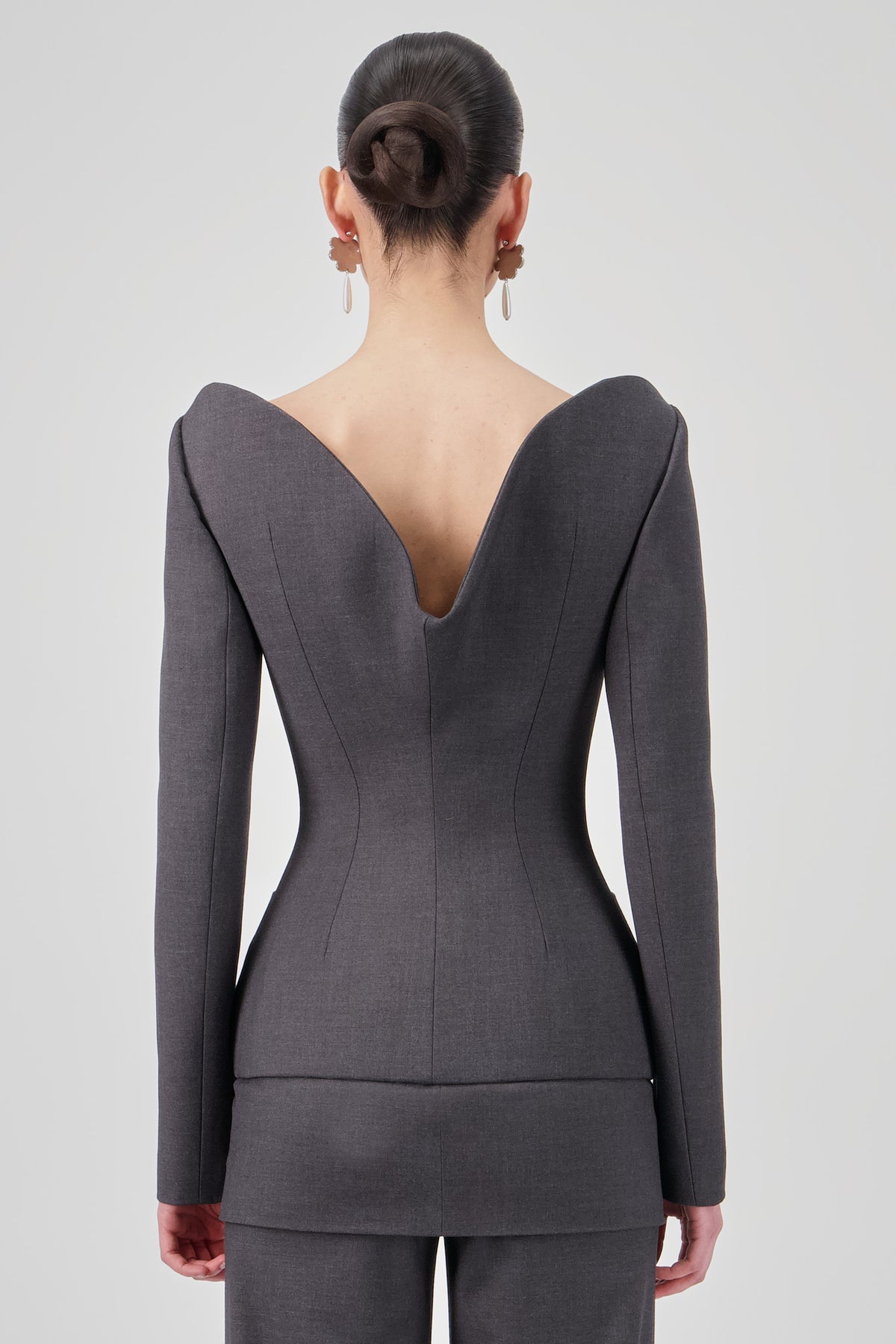 Sculpted Tailored Wool Jacket
