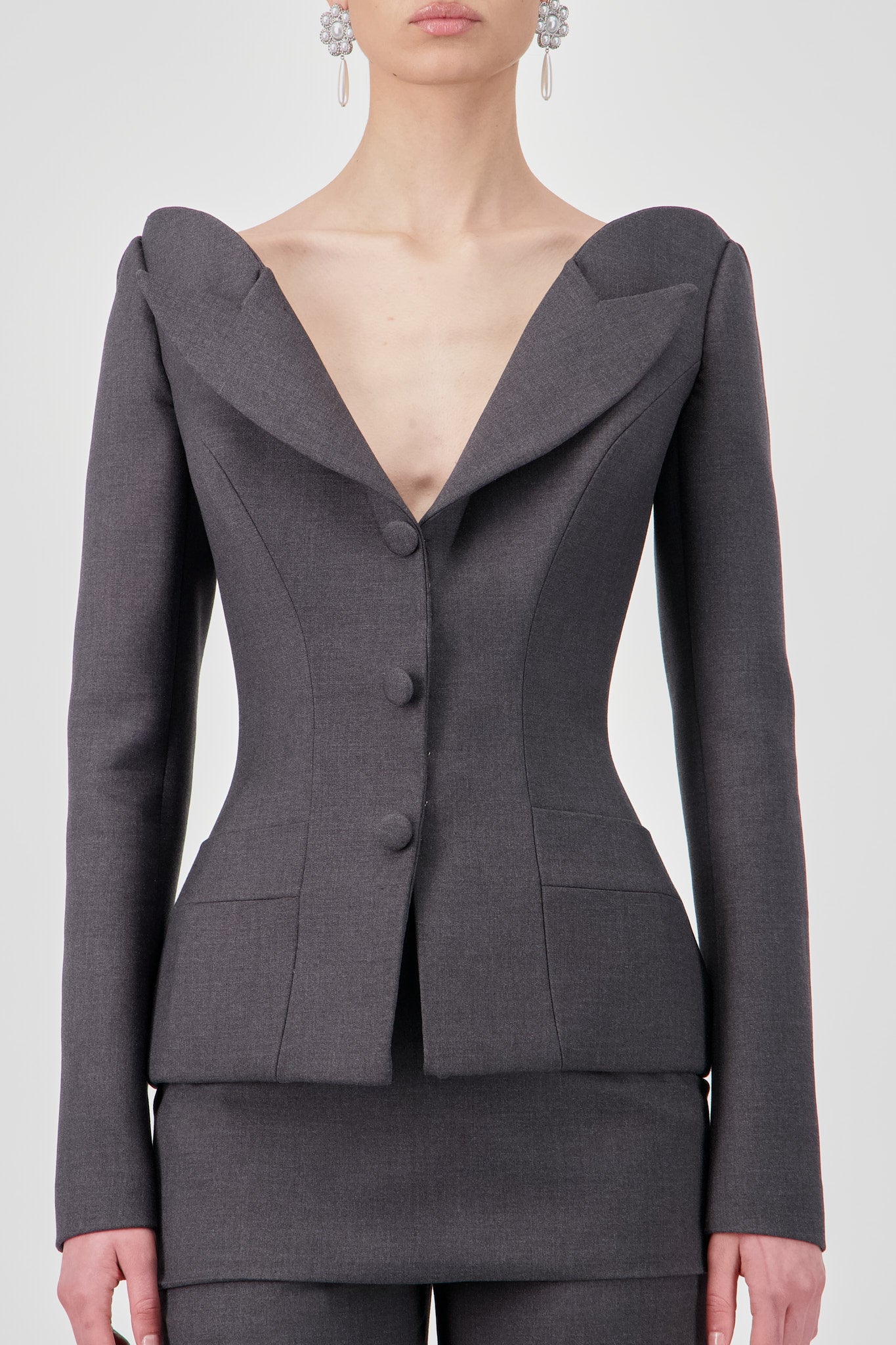 Tailored Wool Mini Skirt