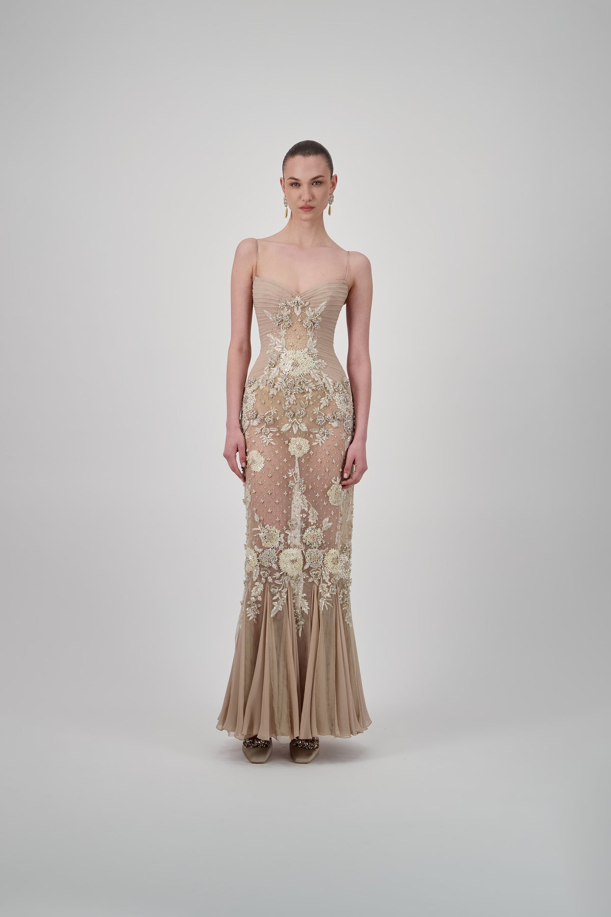 Georgette Embellished Long Dress