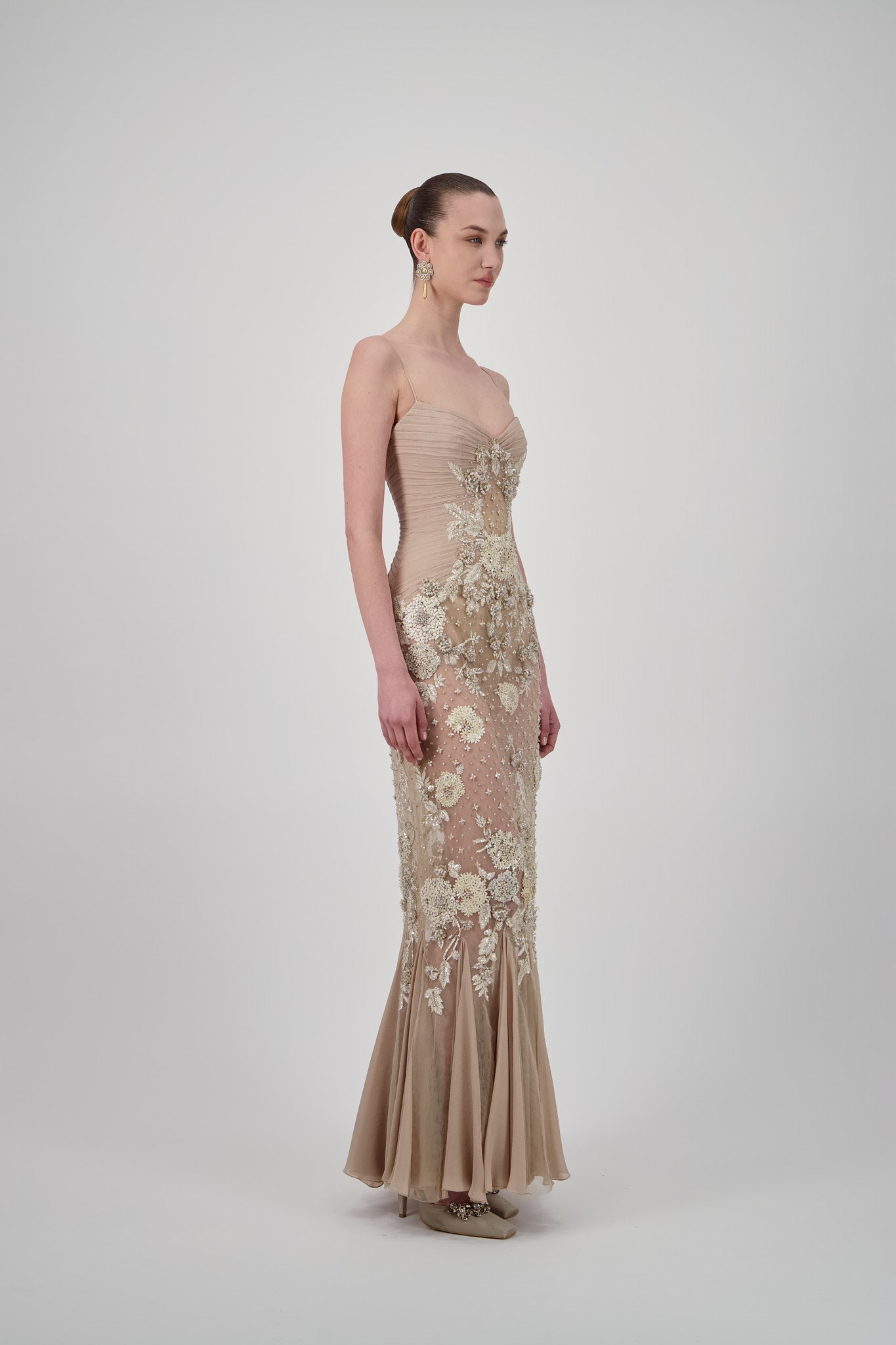 Georgette Embellished Long Dress
