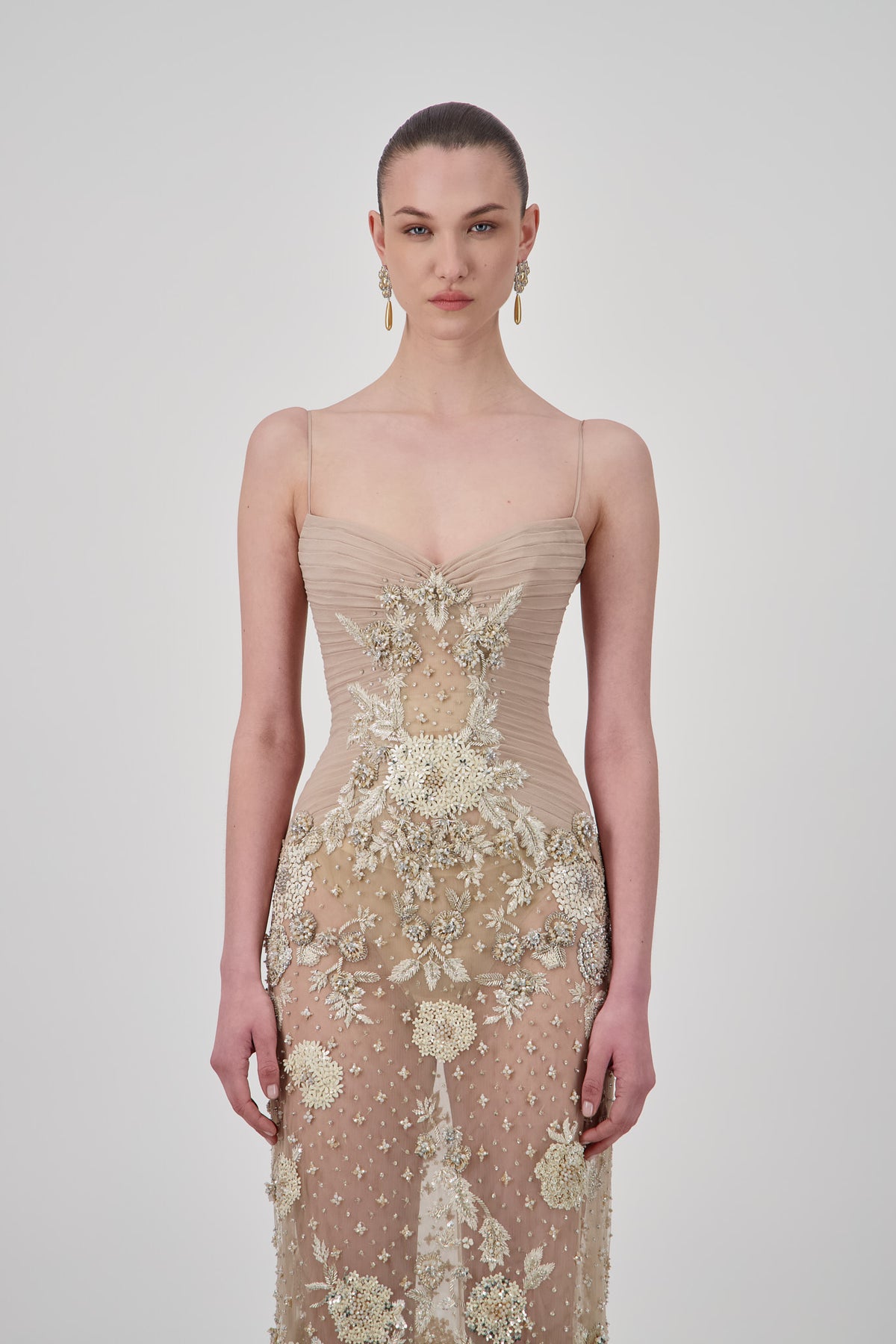 Georgette Embellished Long Dress