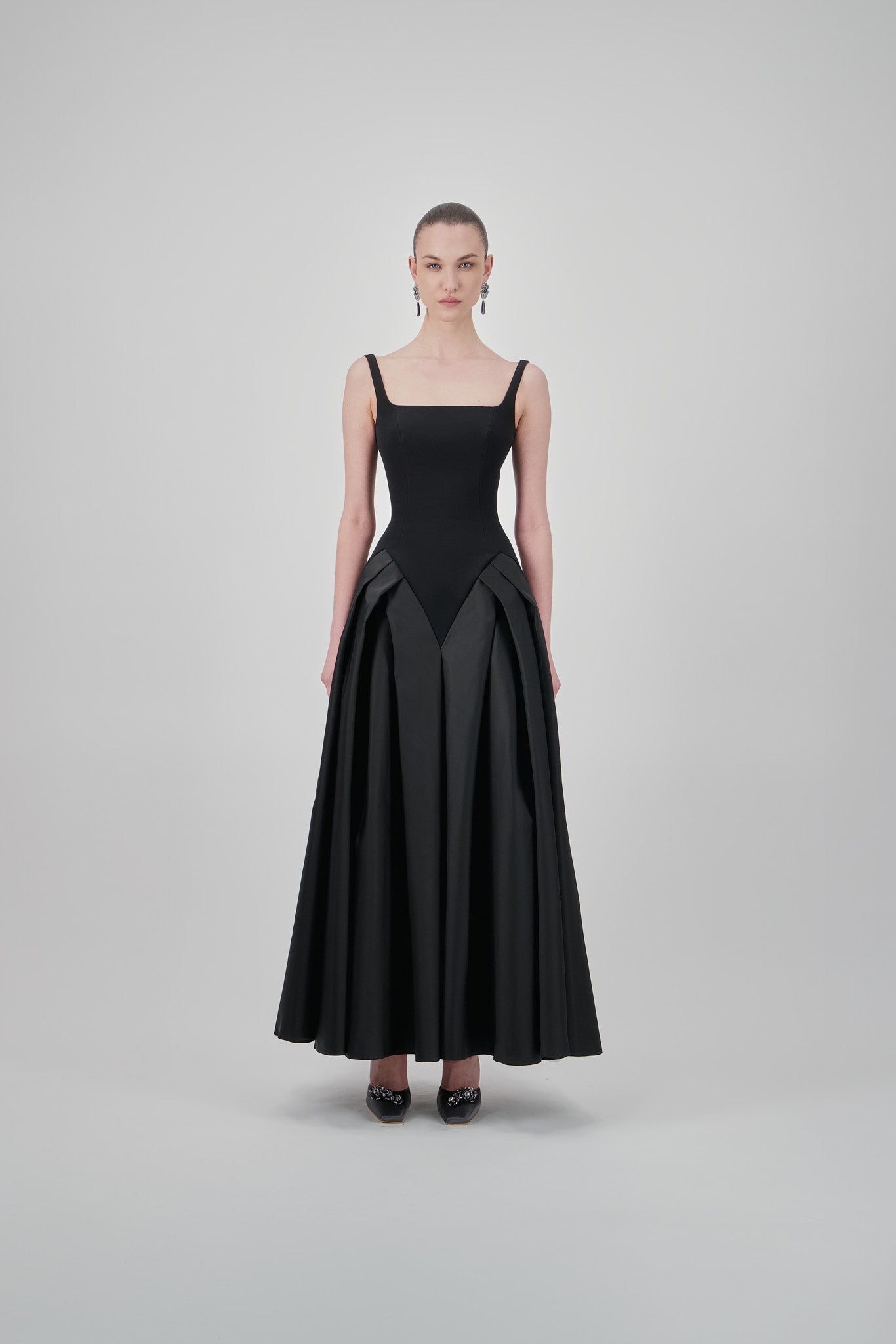 Crepe Midi Dress