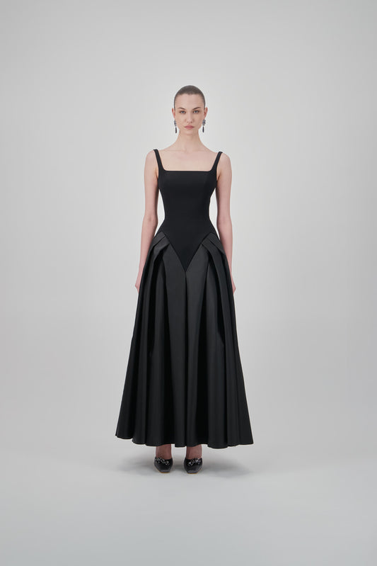 Crepe Midi Dress