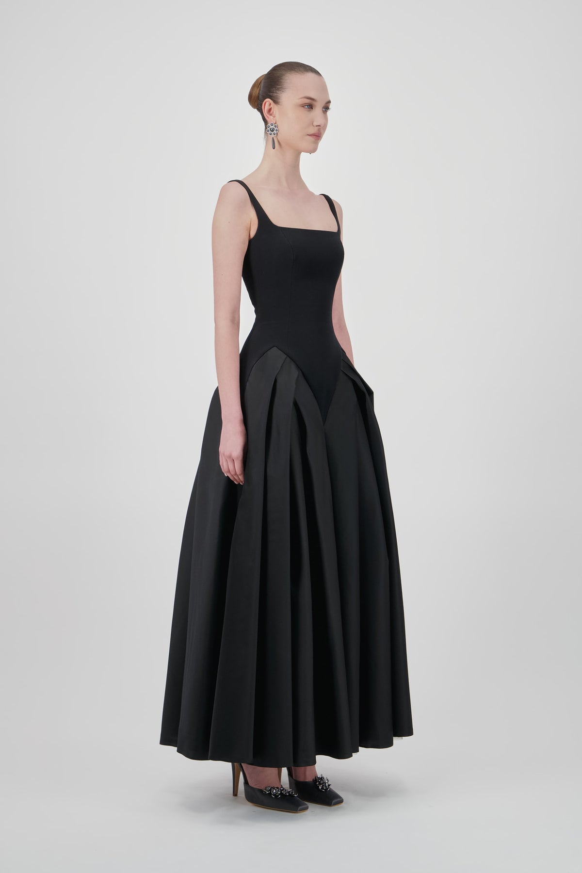 Crepe Midi Dress
