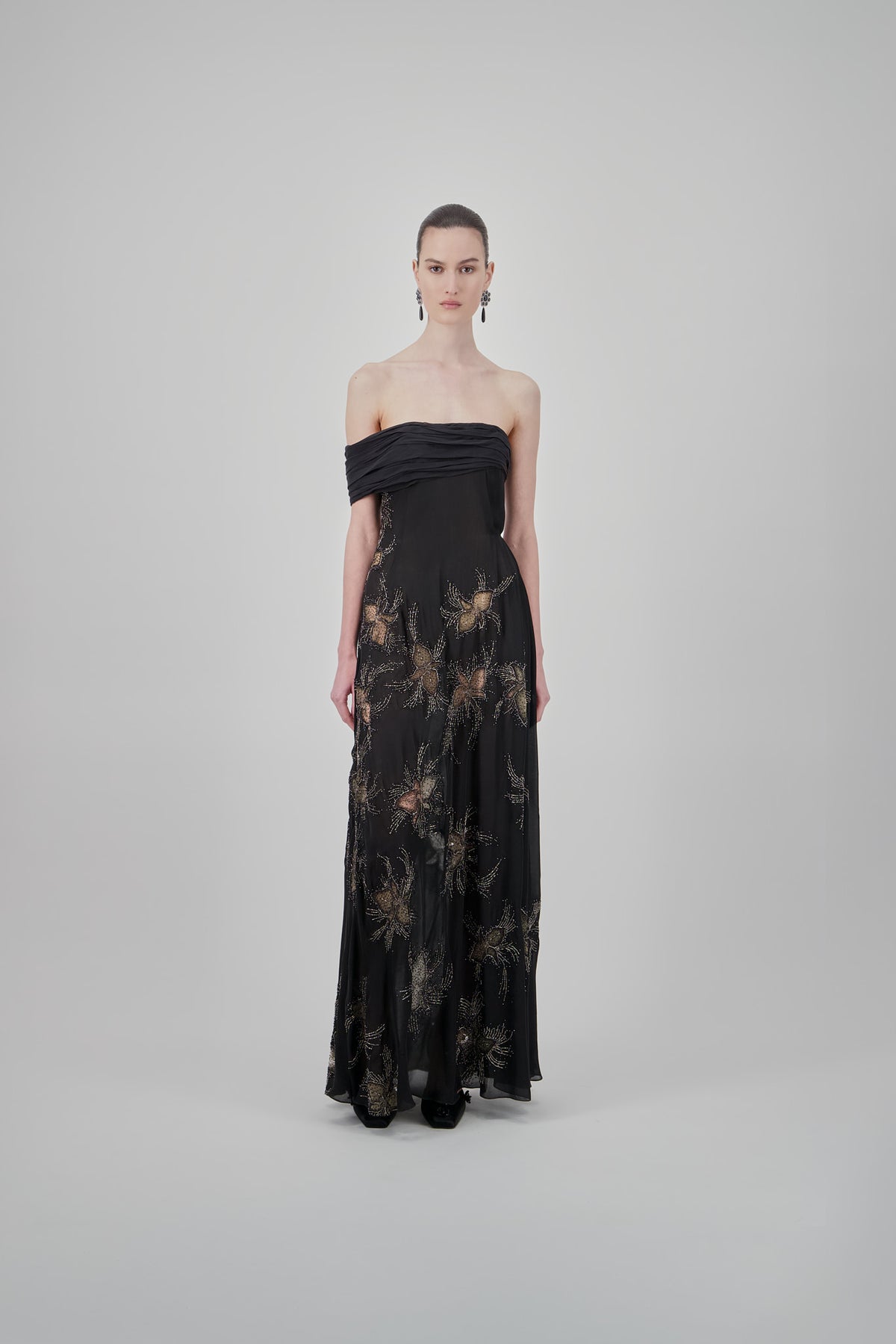 One-Shoulder Georgette Long Dress