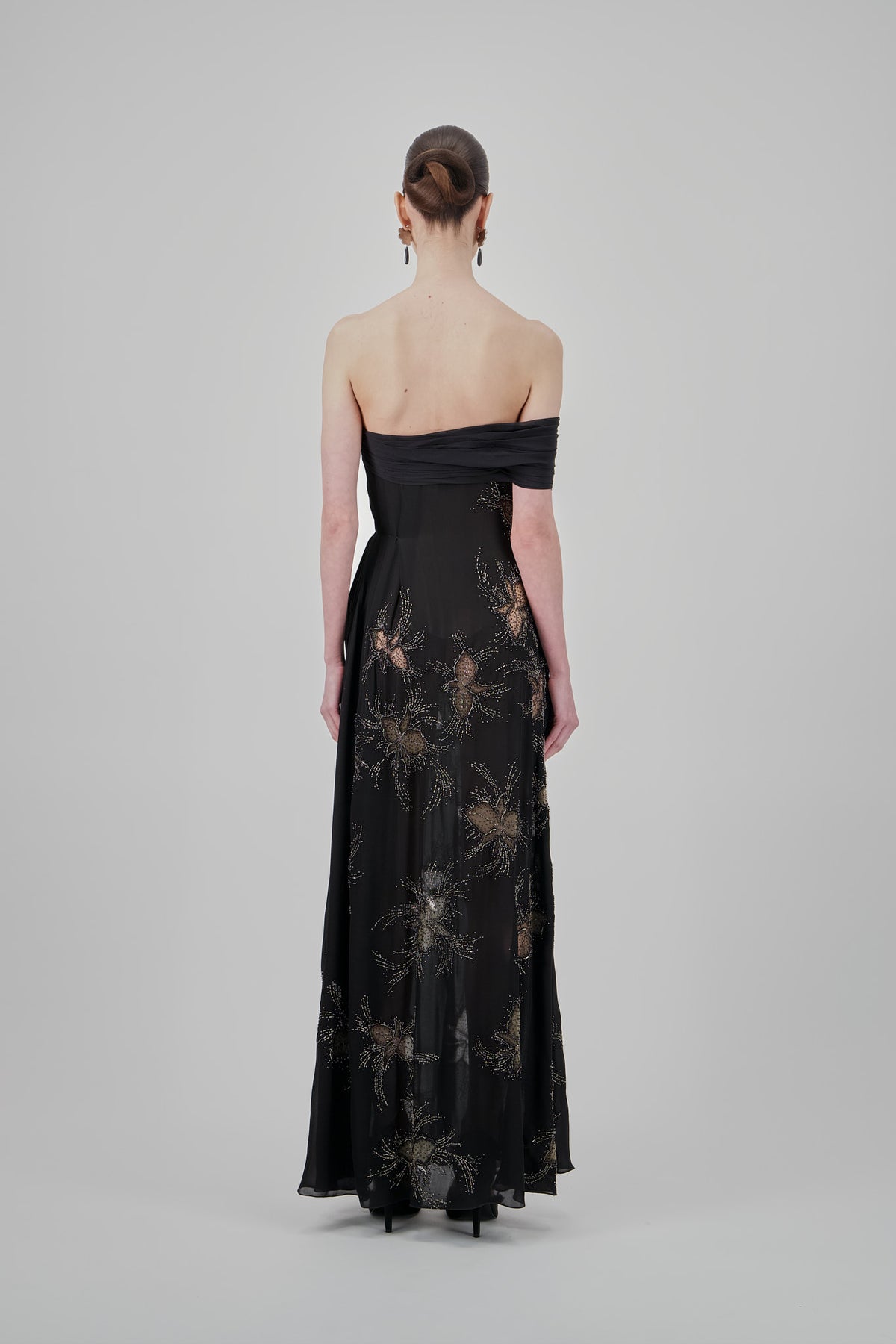 One-Shoulder Georgette Long Dress
