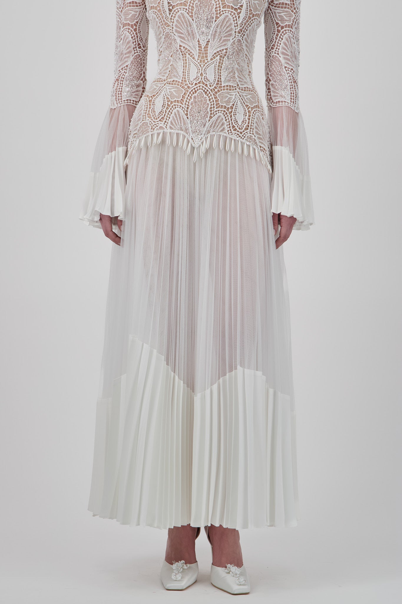 Butterfly Lace Midi Dress