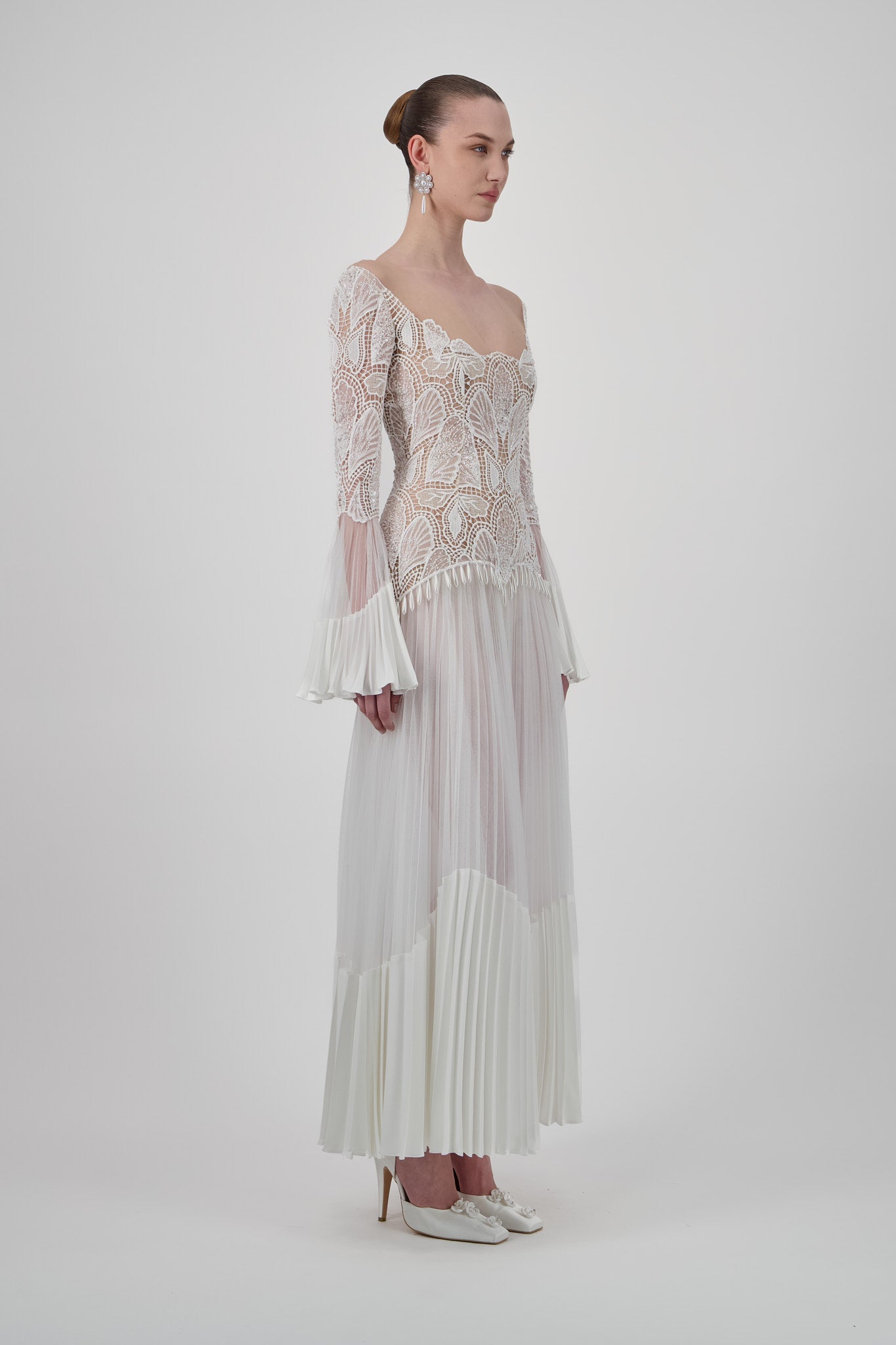 Butterfly Lace Midi Dress