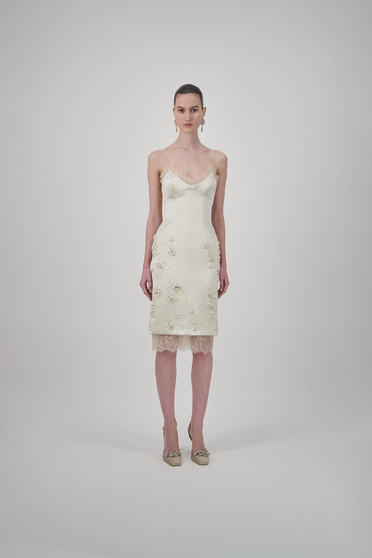 Lace-Trim Embellished Dress