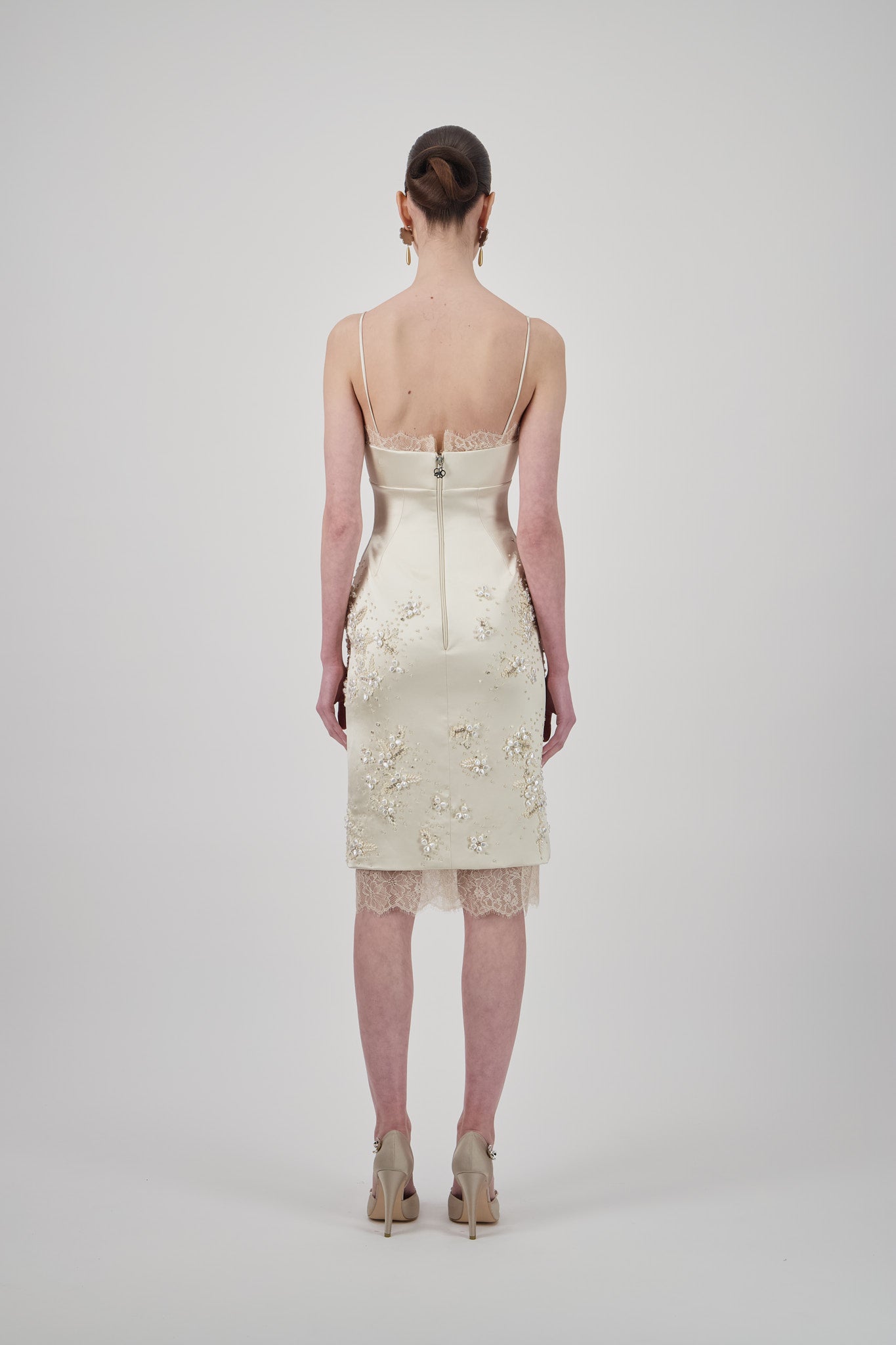 Lace-Trim Embellished Dress