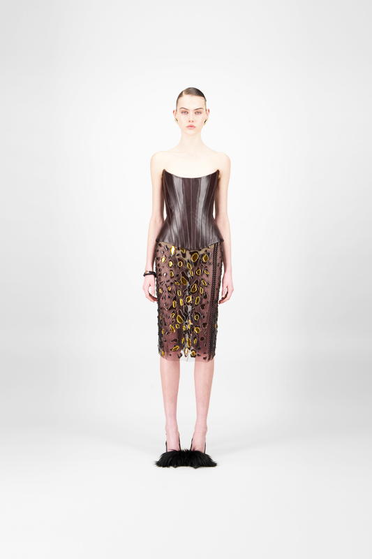 Leopard Tulle Short Skirt