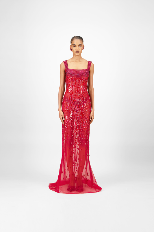 Beaded Long Dress
