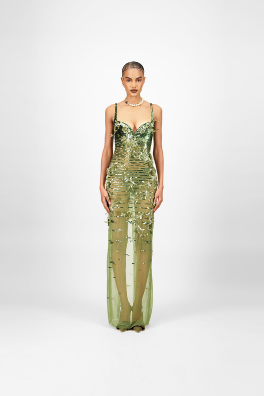 Beaded Long Dress