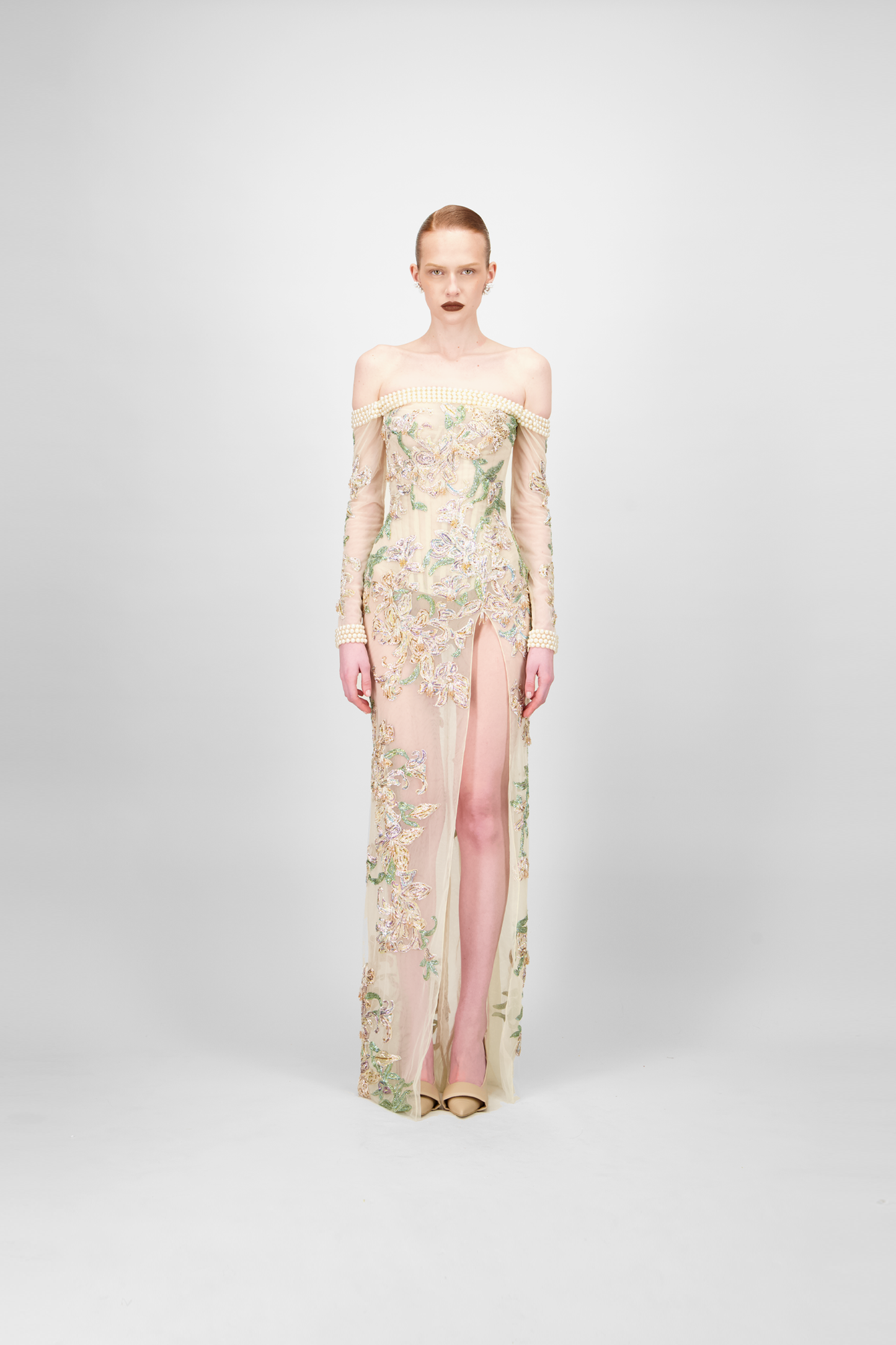 Off-Shoulder Long Dress