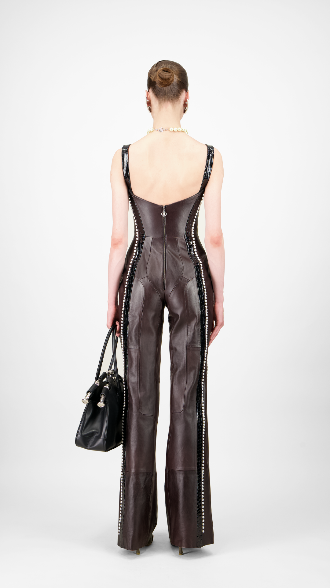 Leather Pearl Jumpsuit