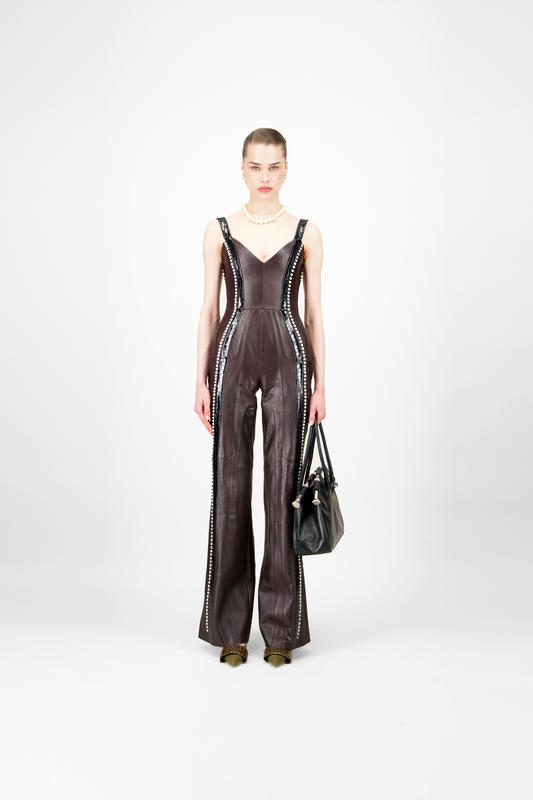 Leather Pearl Jumpsuit
