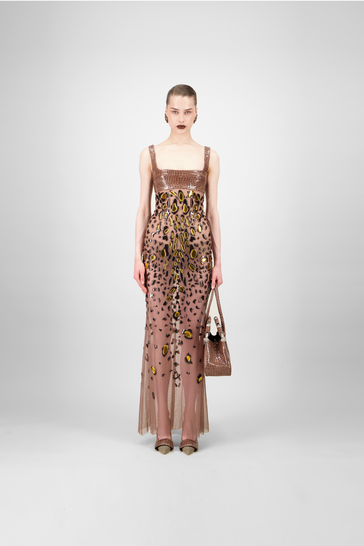 Leopard Tulle Long Dress