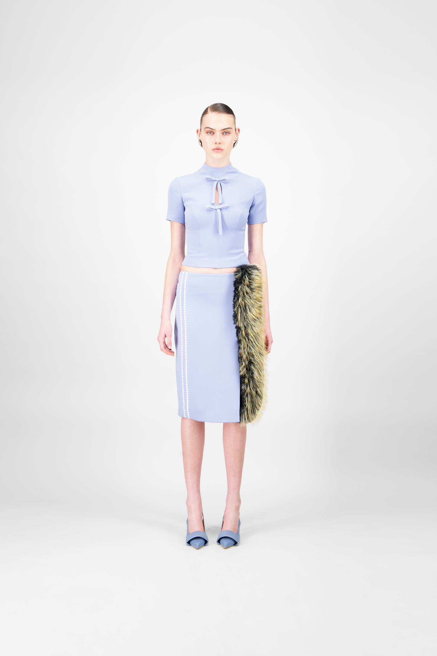 Crepe Short Skirt