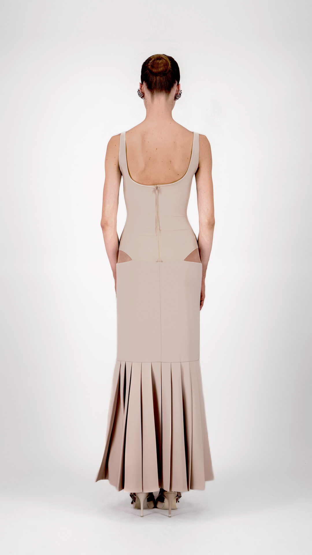 Sculpted Minimalist Midi Dress