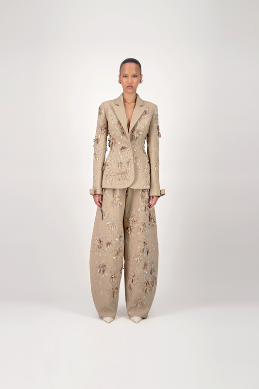 Floral Embellished Trousers