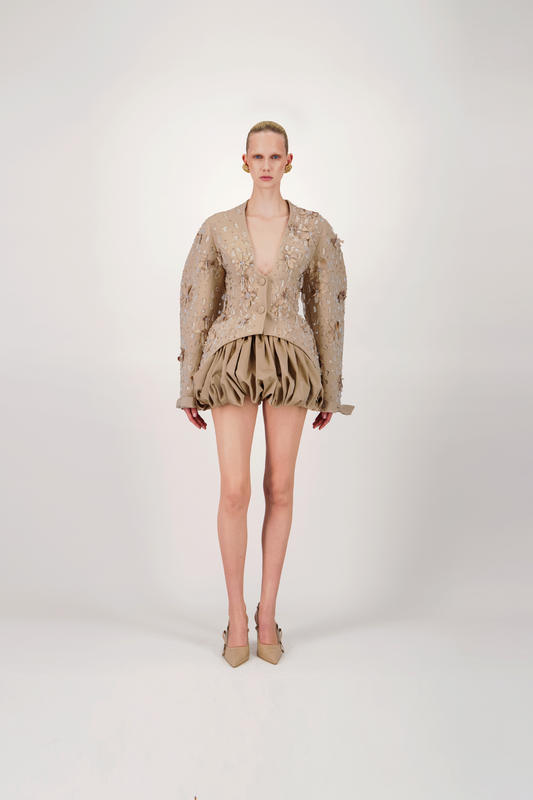 Taffeta Balloon Short Skirt