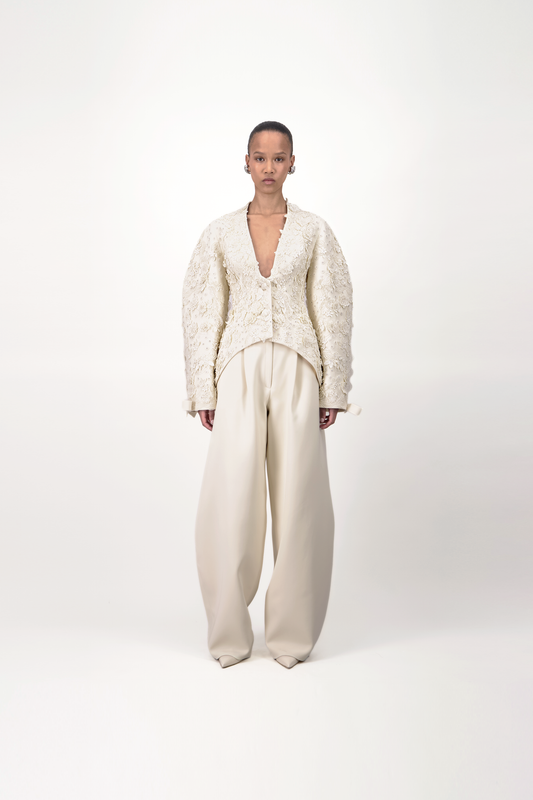 Sculpted Wide-leg Trousers
