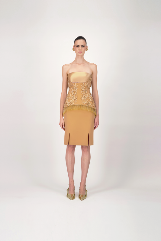 Tailored Crepe Short Skirt