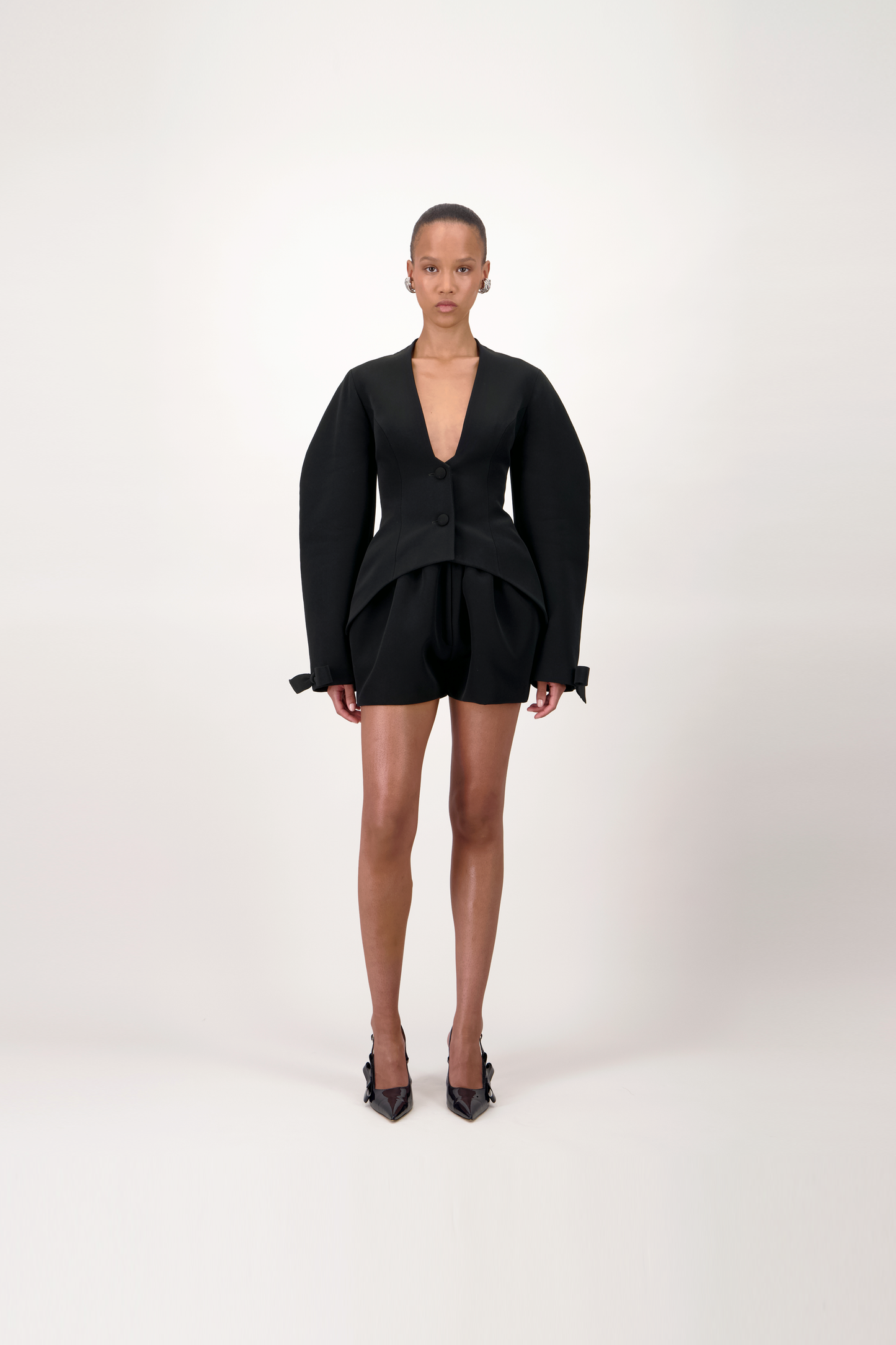 Gathered Wide-leg Shorts